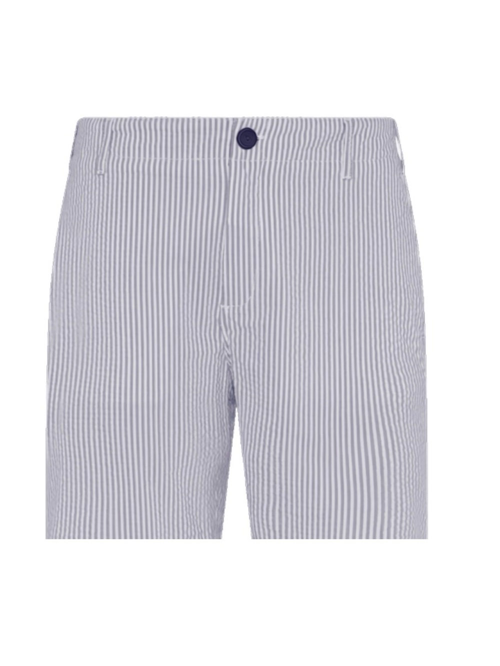 Vilebrequin Men's Seersucker Flat Front Shorts - Blue/White Stripe